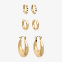 Mixit Womens 3 Pair Earring Set