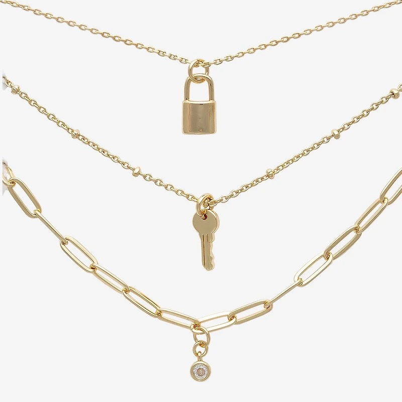 Mixit Womens Glass Hypoallergenic 3-pc. Necklace Set
