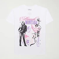 Hannah Montana Boyfriend Tee Womens Juniors Crew Neck Short Sleeve Loose Fit Graphic T-Shirt