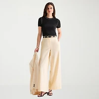 Worthington Womens Tall Wide Leg High Rise Trouser