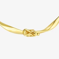 Gold Addiction Womens 10K Gold Round Bangle Bracelet