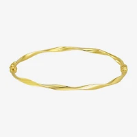 Gold Addiction Womens 10K Gold Round Bangle Bracelet