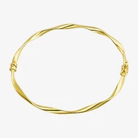 Gold Addiction Womens 10K Gold Round Bangle Bracelet