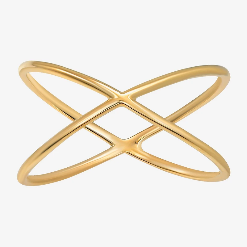 Gold Addiction Womens 10K Gold Crossover Band