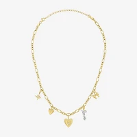 Diamond Addiction (G-H / Si2-I1) Womens 14K Gold Over Silver 15 Inch Link Chain Necklace