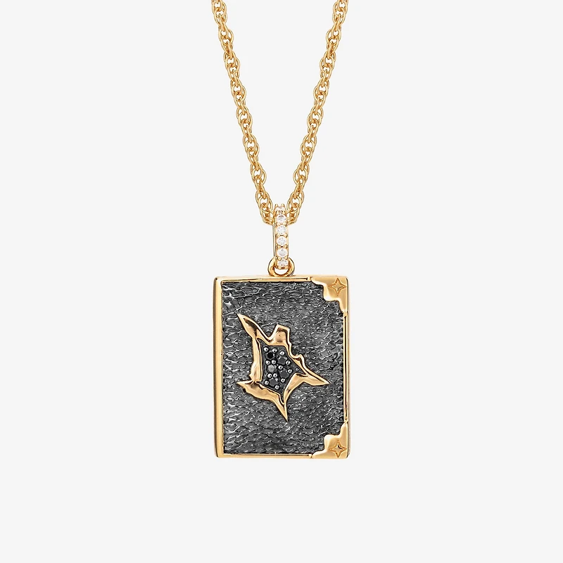 Harry Potter (F / Si2) Womens Diamond Accent Lab Grown Diamond 14K Gold Over Silver 18 Inch Pendant Necklace