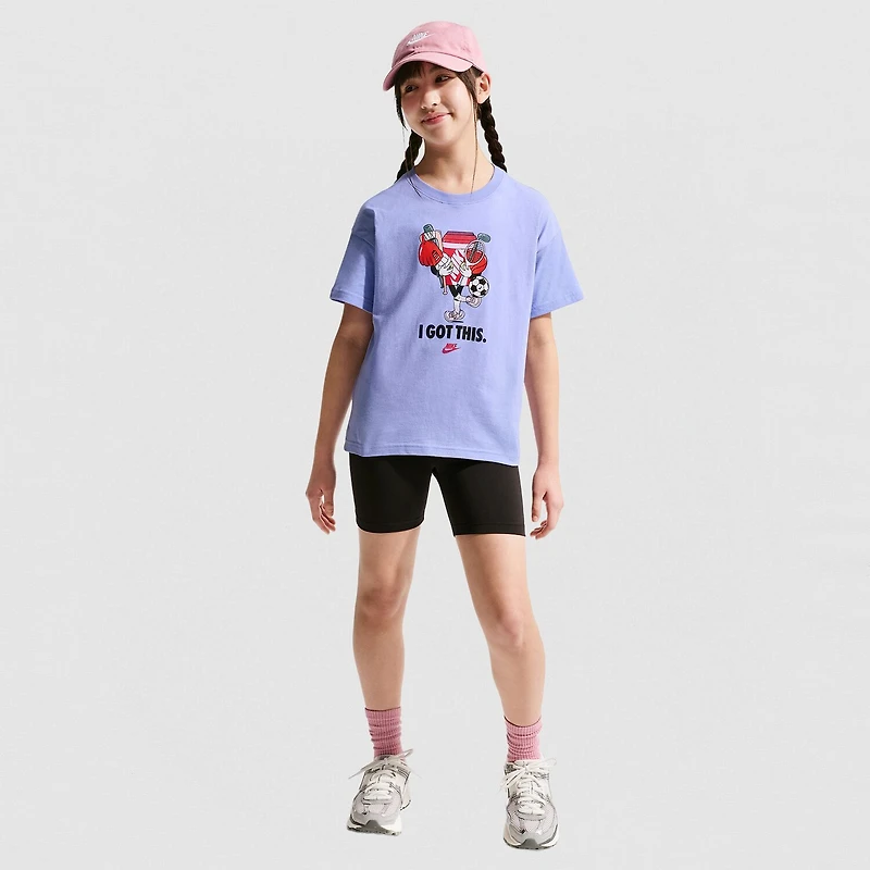 Nike Big Kid Girls Crew Neck Short Sleeve Regular Fit Graphic T-Shirt