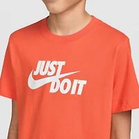 Nike Club Just Do It Big Kid Unisex Crew Neck Short Sleeve Regular Fit Graphic T-Shirt