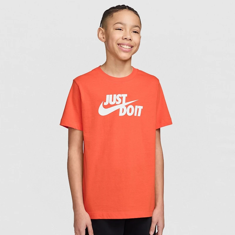 Nike Club Just Do It Big Kid Unisex Crew Neck Short Sleeve Regular Fit Graphic T-Shirt