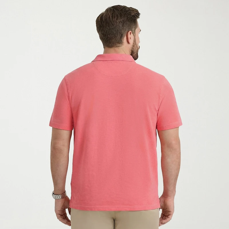 IZOD Dockside Slub Big and Tall Mens Classic Fit Short Sleeve Polo Shirt