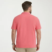 IZOD Dockside Slub Big and Tall Mens Classic Fit Short Sleeve Polo Shirt