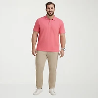 IZOD Dockside Slub Big and Tall Mens Classic Fit Short Sleeve Polo Shirt