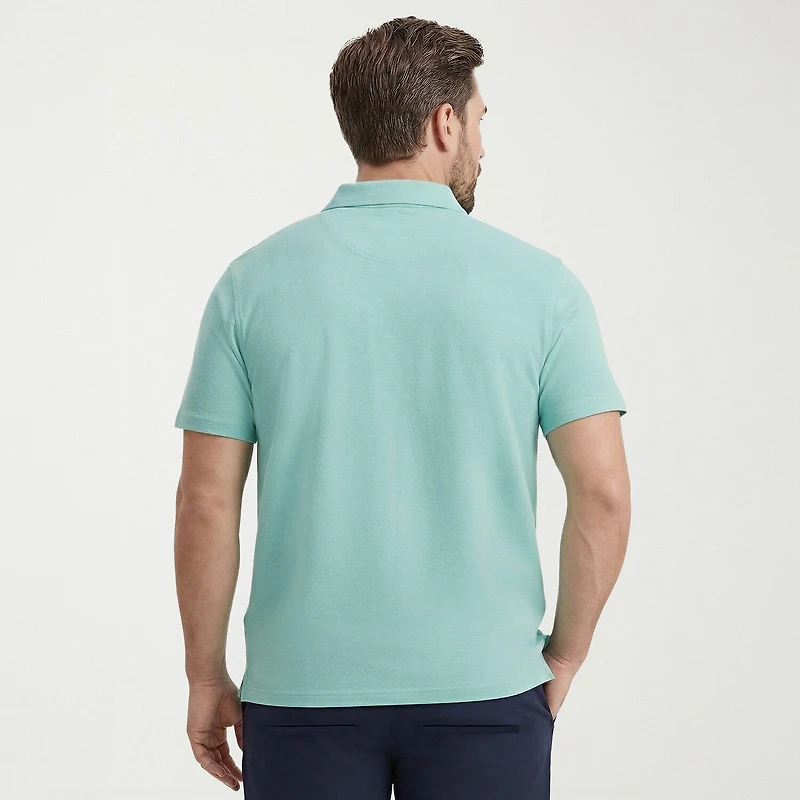 IZOD Dockside Slub Big and Tall Mens Classic Fit Short Sleeve Polo Shirt
