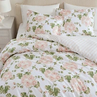 Martha Stewart Geranium Bloom 3-pc. Easy Care Duvet Cover Set