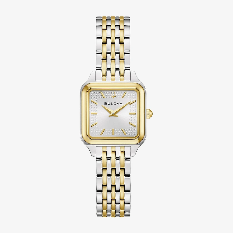 Bulova Womens Two Tone Stainless Steel Bracelet Watch 98l330