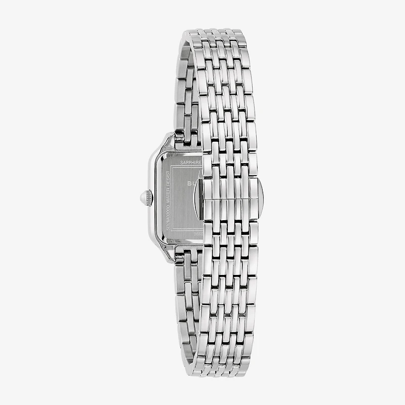 Bulova Womens Silver Tone Stainless Steel Bracelet Watch 96r256
