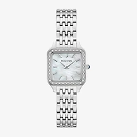 Bulova Womens Silver Tone Stainless Steel Bracelet Watch 96r256