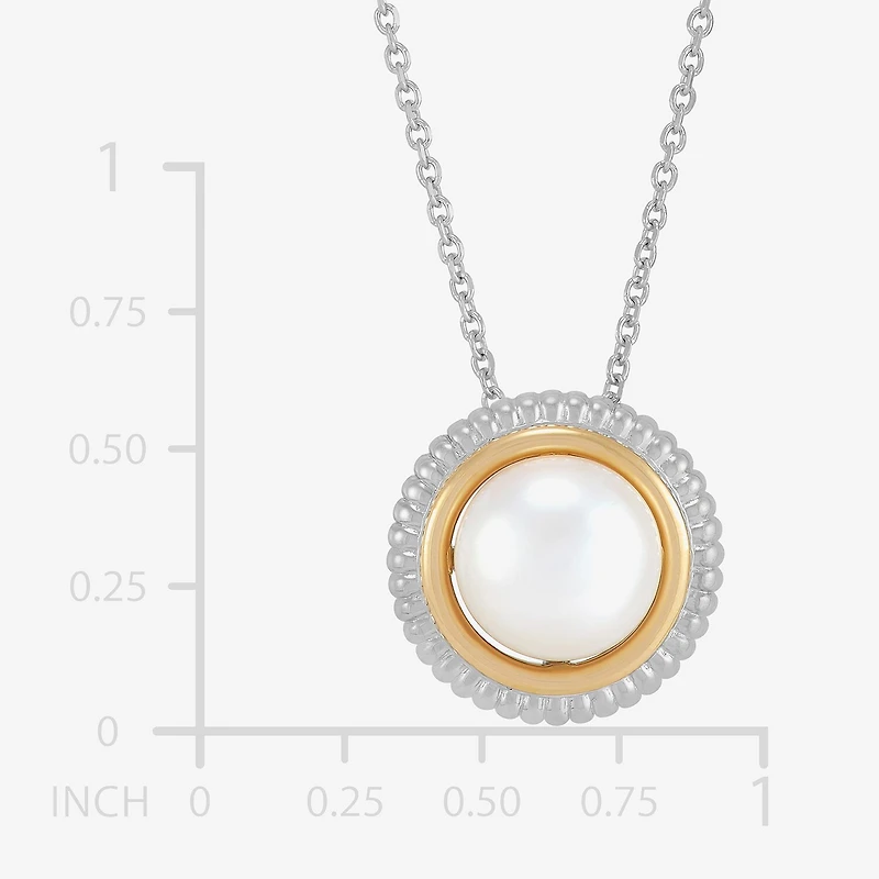 Limited Quantities! Womens White Cultured Freshwater Pearl 14K Gold Over Silver 2-pc. Jewelry Set