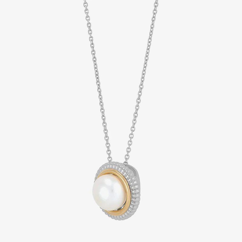 Limited Quantities! Womens White Cultured Freshwater Pearl 14K Gold Over Silver 2-pc. Jewelry Set