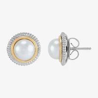 Limited Quantities! Womens White Cultured Freshwater Pearl 14K Gold Over Silver 2-pc. Jewelry Set
