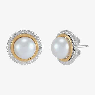 Limited Quantities! Womens White Cultured Freshwater Pearl 14K Gold Over Silver 2-pc. Jewelry Set
