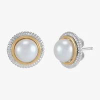Limited Quantities! Womens White Cultured Freshwater Pearl 14K Gold Over Silver 2-pc. Jewelry Set