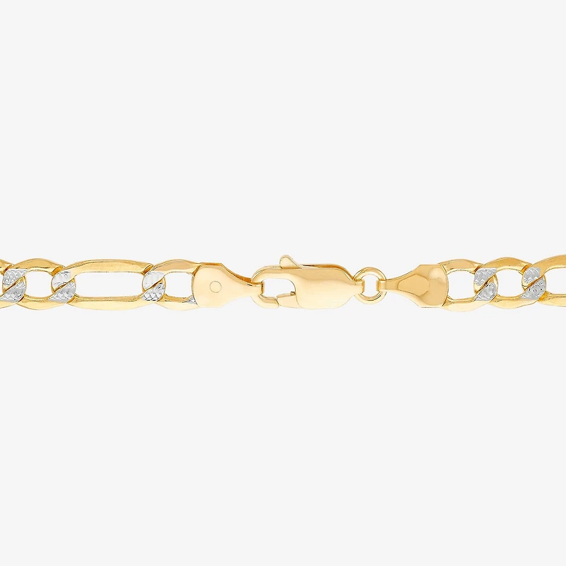 Made in Italy Mens 14K Gold 8 1/2 Inch Semisolid Figaro Chain Bracelet
