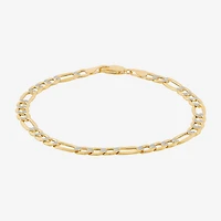 Made in Italy Mens 14K Gold 8 1/2 Inch Semisolid Figaro Chain Bracelet
