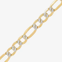 Made in Italy Mens 14K Gold 8 1/2 Inch Semisolid Figaro Chain Bracelet