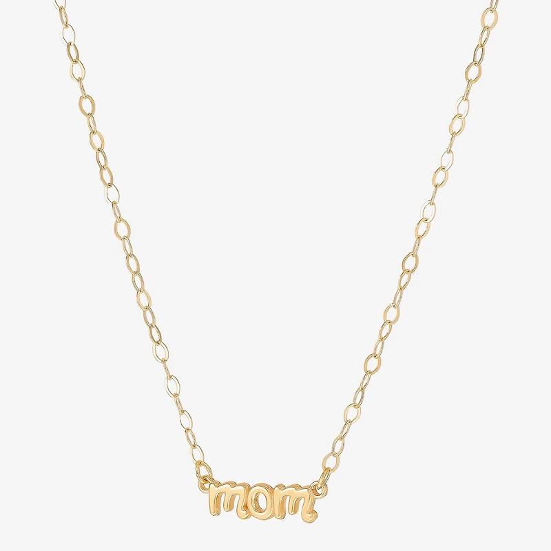 Womens 10K Gold 18 Inch Pendant Necklace