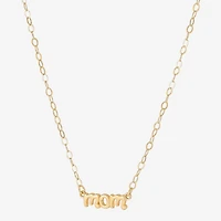 Womens 10K Gold 18 Inch Pendant Necklace