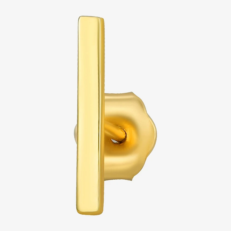 Gold Addiction Womens 10K Gold 9.8mm Bar Single Earring