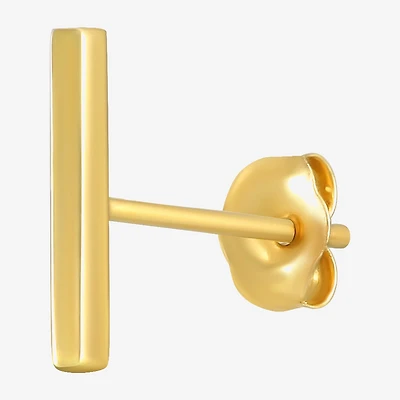 Gold Addiction Womens 10K Gold 9.8mm Bar Single Earring