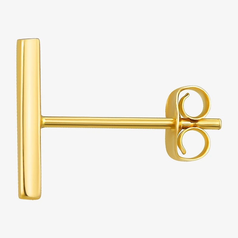 Gold Addiction Womens 10K Gold 9.8mm Bar Single Earring