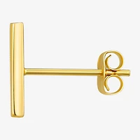 Gold Addiction Womens 10K Gold 9.8mm Bar Single Earring
