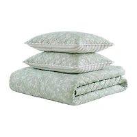 Martha Stewart French Bird Floral Easy Care Quilt Set