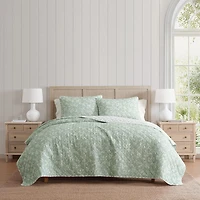 Martha Stewart French Bird Floral Easy Care Quilt Set