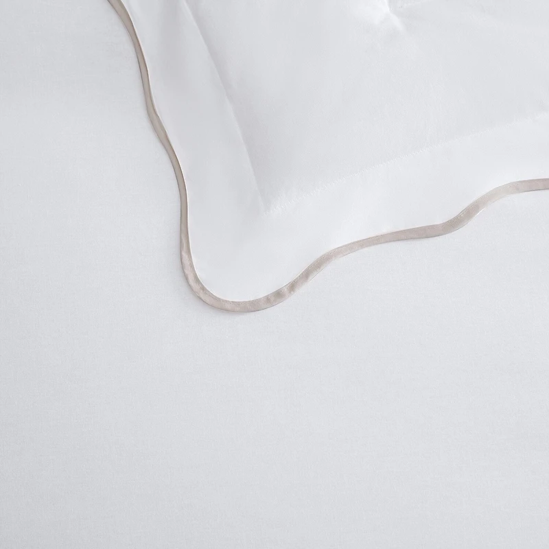 Martha Stewart Simple Scallop Easy Care Duvet Cover Set