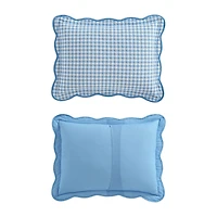 Martha Stewart Olivia Gingham Easy Care Quilt Set