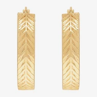 Made in Italy Womens 10K Gold 26.5mm Hoop Earrings