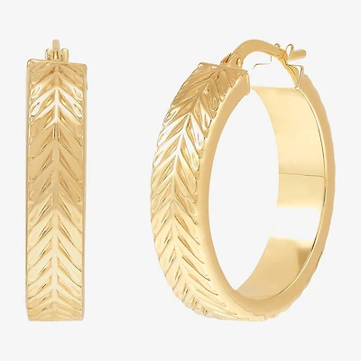 Made in Italy Womens 10K Gold 26.5mm Hoop Earrings