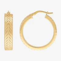 Made in Italy Womens 10K Gold 26.5mm Hoop Earrings
