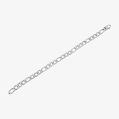 Mens Stainless Steel 8 1/2 Inch Solid Link Chain Bracelet
