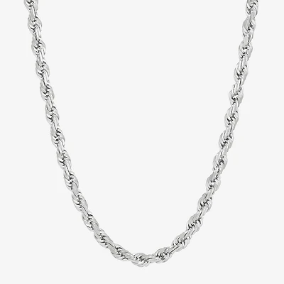 Limited Quantities! Womens 14K White Gold 22 Inch Rope Chain Necklace