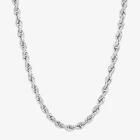 Limited Quantities! Womens 14K White Gold 22 Inch Rope Chain Necklace
