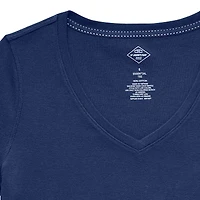 St. John's Bay Womens Easy-on + Easy-off V Neck 3/4 Sleeve Adaptive T-Shirt