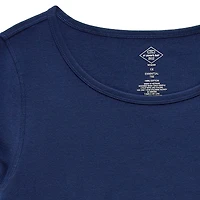 St. John's Bay Womens Plus Easy-on + Easy-off Crew Neck Long Sleeve Adaptive T-Shirt