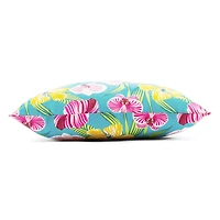 Outdoor Oasis 20"X 20" Orchid Print Square Throw Pillow