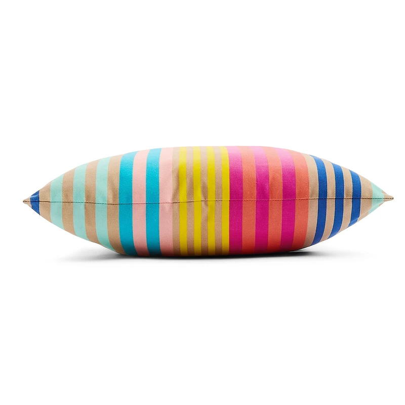 Outdoor Oasis 20"X 20" Stripe Print Square Throw Pillow