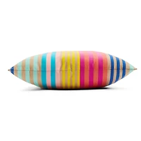 Outdoor Oasis 20"X 20" Stripe Print Square Throw Pillow